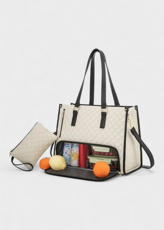 3-i-1 quiltet toteveske