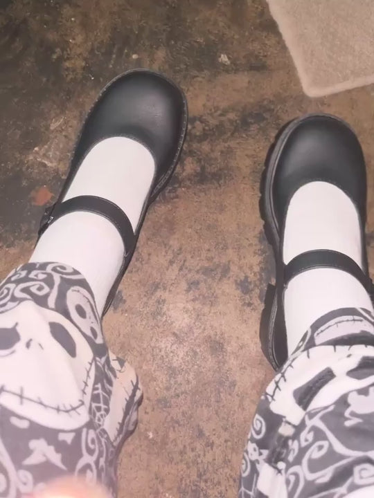 Bonnie - Oxfords svarte lakksko pumps støvler